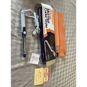 SUNBEAM MIST STICK CURLER STYLER 54-28 WC2 1973 EUC Vintage Warranty Card Tested